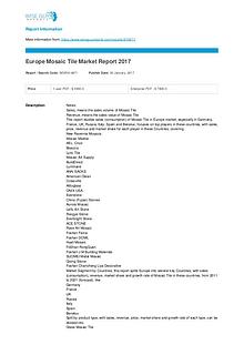 Europe mosaic tile market report 2017