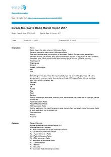 Europe Microwave Radio Market Report 2017