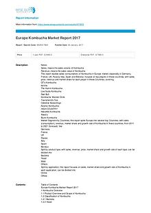 Europe Kombucha Market Report 2017