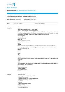 Europe Image Sensor Market Report 2017