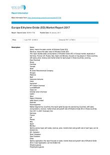 Europe Ethylene Oxide (EO) Market Report 2017