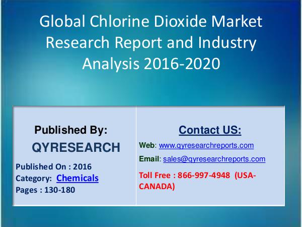 Global Centrifugal Pump Industry 2016 Market Development and Segments Global Chlorine Dioxide Industry Research Report