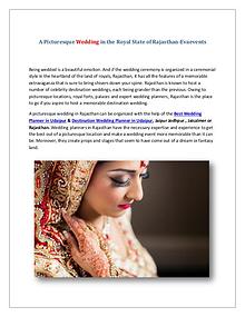 A Picturesque Wedding in the Royal State of Rajasthan-Evaevents