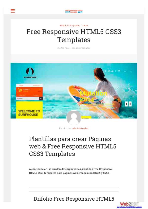 Free Responsive HTML5 CSS3 Templates Free Responsive HTML5 CSS3 Templates