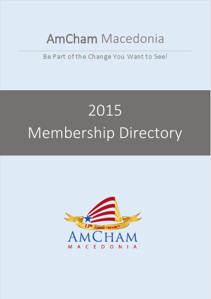 AmCham Macedonia Membership Directory 2015