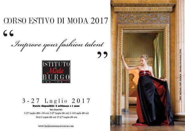 Istituto di Moda Burgo Summer Courses Istituto di Moda Burgo - Corso Estivo Luglio 2017