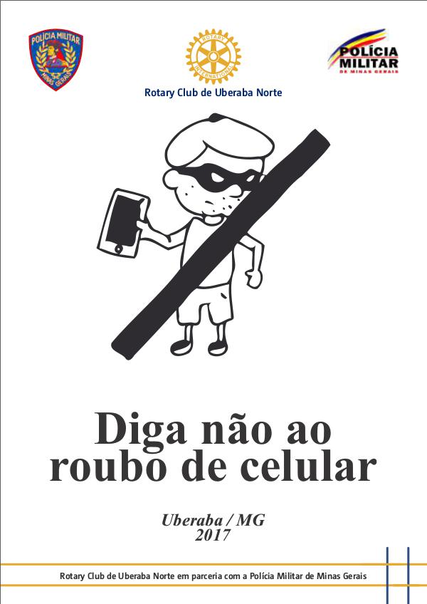 My first Magazine Cartilha DIGA NÃO AO ROUBO DE CELULAR