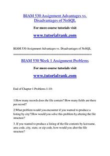 BIAM 530 Course Great Wisdom / tutorialrank.com