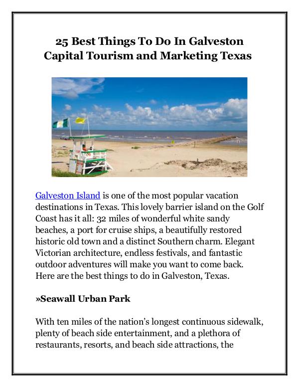 25 Best Things To Do In Galveston Capital Tourism