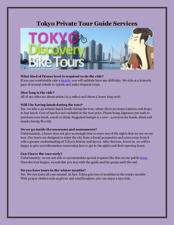Susan L. Morgan Tokyo Private Tour Guide Services