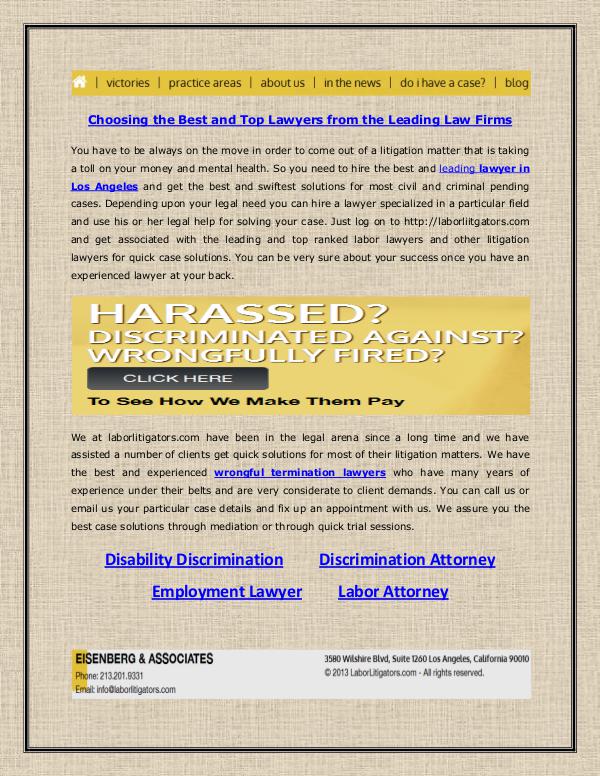 Eisenberg & Associates Best and Top Lawyers from the Leading Law Firms