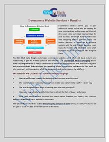 Ecommerce Website Designing Company In Delhi - Web Click India