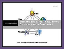 Ways to Solve Critical Vastu Errors for Home – Vastu Consultants