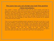 The Learn how you can change your bad Time position - Vastu Consultan