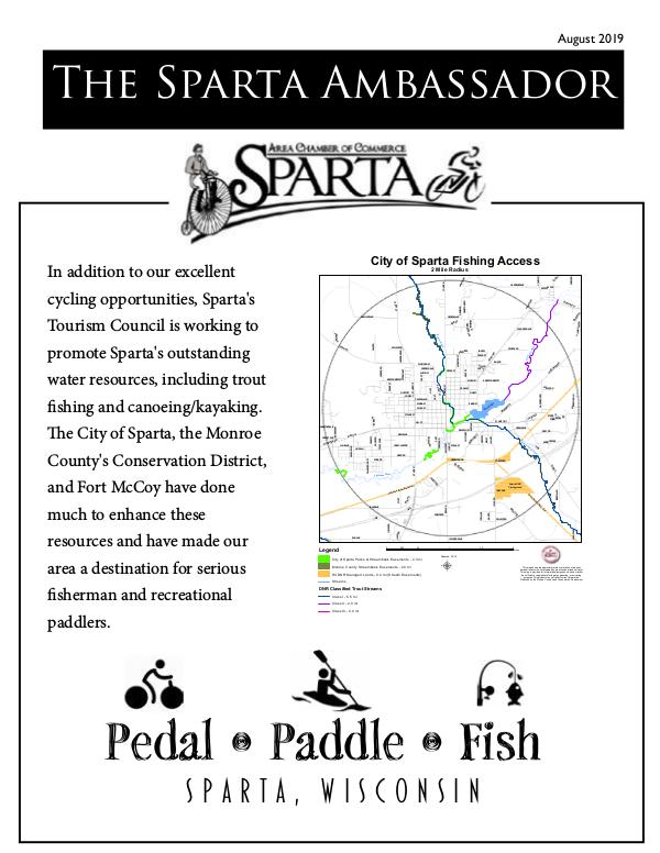Sparta Area Chamber of Commerce Newsletter August Edition