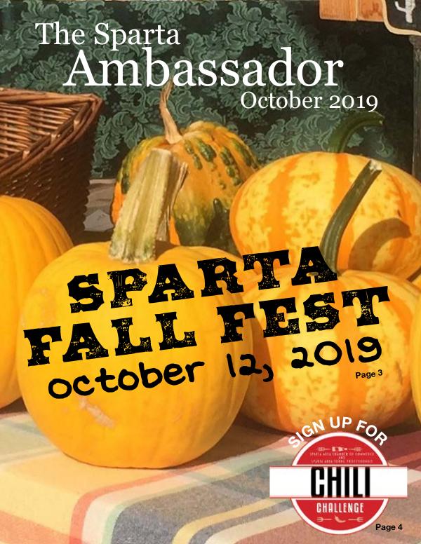 Sparta Area Chamber of Commerce Newsletter October 2019 Edition
