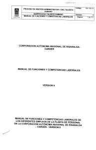 MA 16-01 Manual de funciones y competencias laborales V9 Jul 2013