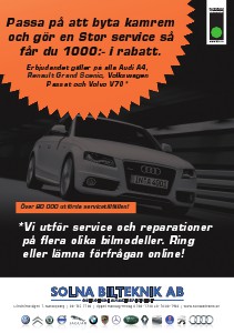 Erbjudande 2013 Okt. Audi / VW