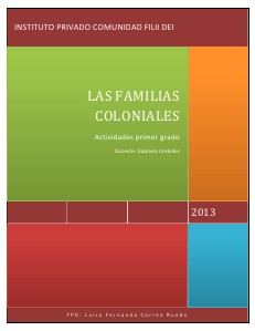 Las familias coloniales-actividades Jul 2013
