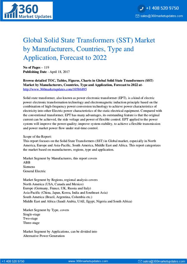 Market Research Reports Solid State Transformers (SST) Market