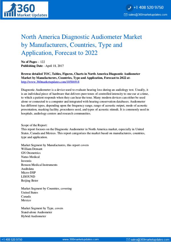 Reports- Diagnostic Audiometer Market