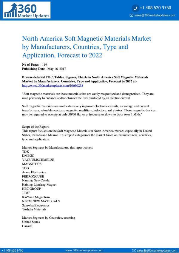Reports- Soft Magnetic Materials Market