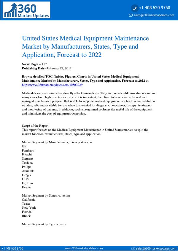 Reports- Medical Equipment Maintenance Market