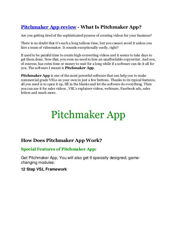 Pitchmaker App Review & (BIGGEST) jaw-drop bonuses