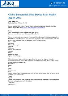 Intracranial Shunt Device Market Growth Opportunities, Sales, Revenue