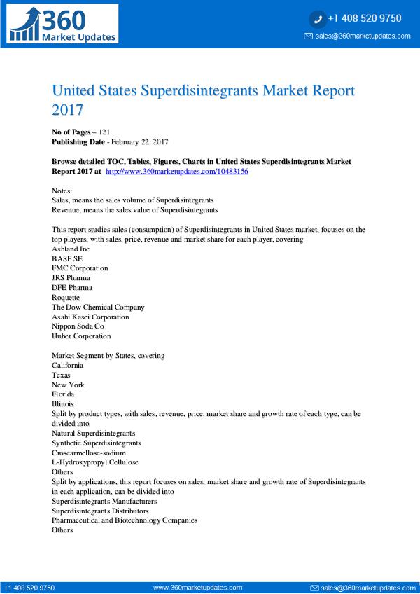 Report- Superdisintegrants-Market-Report-2017