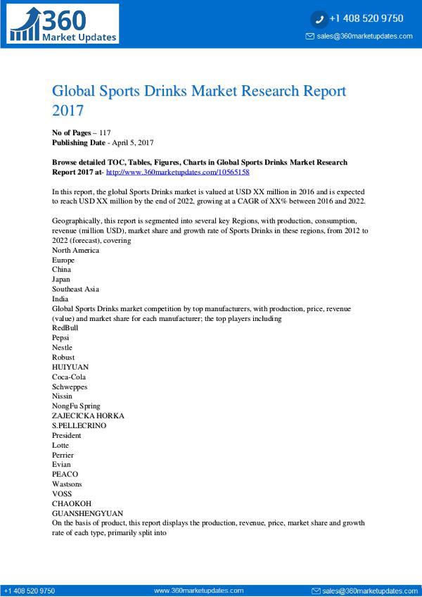 My first Magazine Global-Sports-Drinks-Market-Research-Report-2017