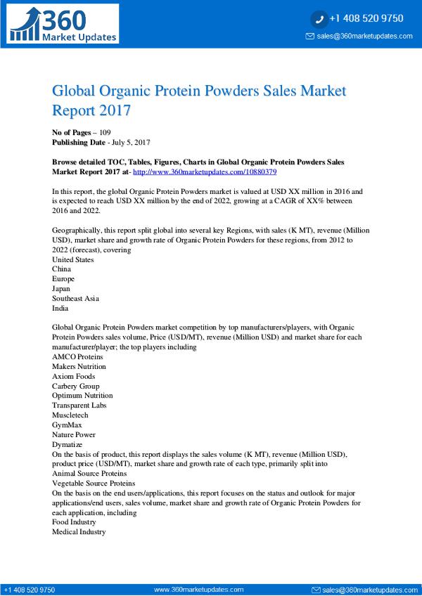 Asia Global-Organic-Protein-Powders-Sales-Market-Report