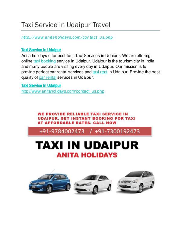 Taxi Service in Udaipur Full Day Taxi Service in UdaipurTravel