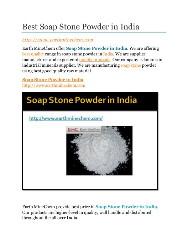 Soap Stone powder in India Best Soap Stone Powder in India