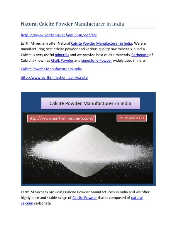 Calcite Powder Manufacturer in India Market Price Natural Calcite Powder Manufacturer in India