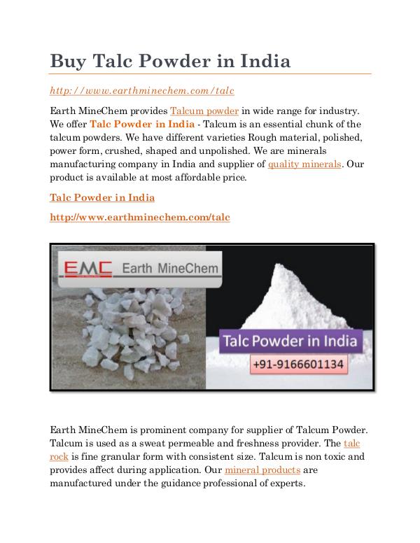 Buy Talc Powder in India