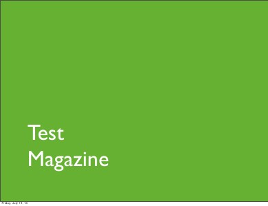 Magazine Test Magazine