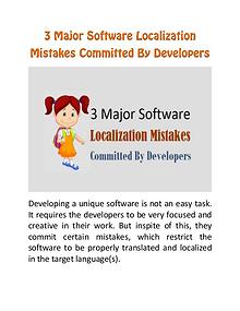 3 Major Software Localization Mistakes Committed By Developers
