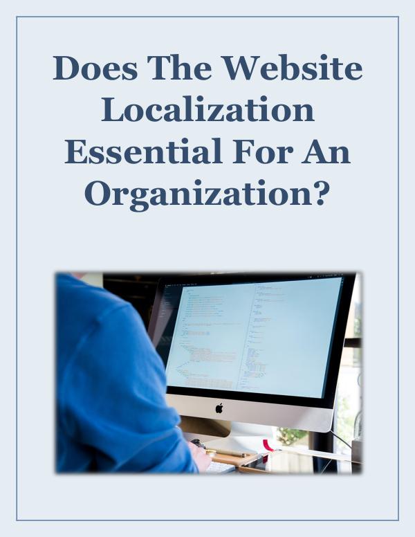 Does The Website Localization Essential For An Organization Does The Website Localization Essential For An Org