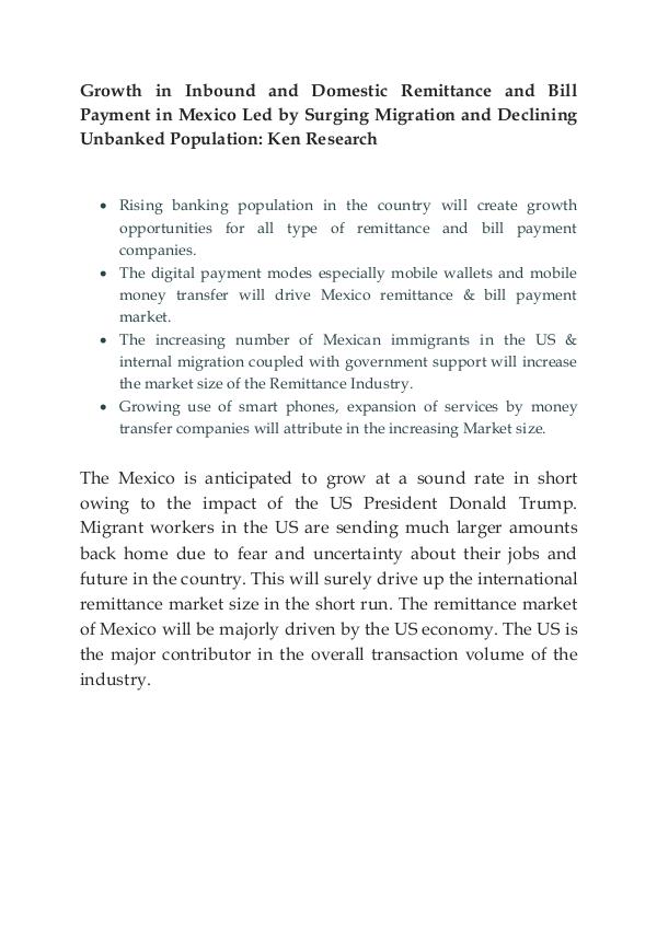 Market Research Report US Mexico Remittance Corridor,Number of Debit Card