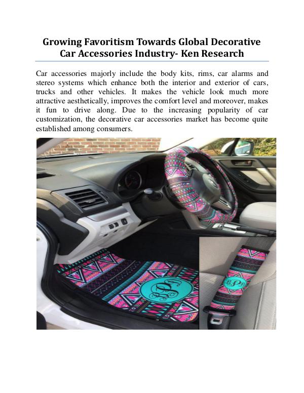 Market Research Report Car accessories sales volume worldwide,
