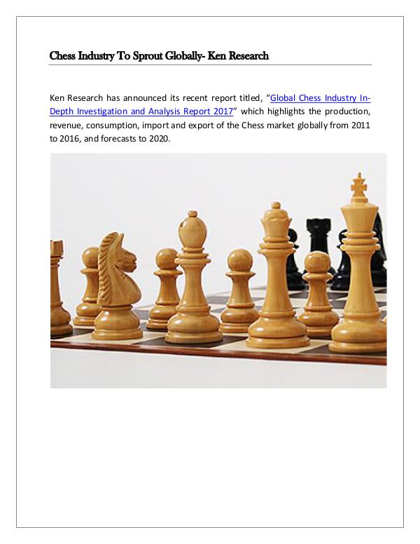 Market Research Report Global chess market future,Global chess market res