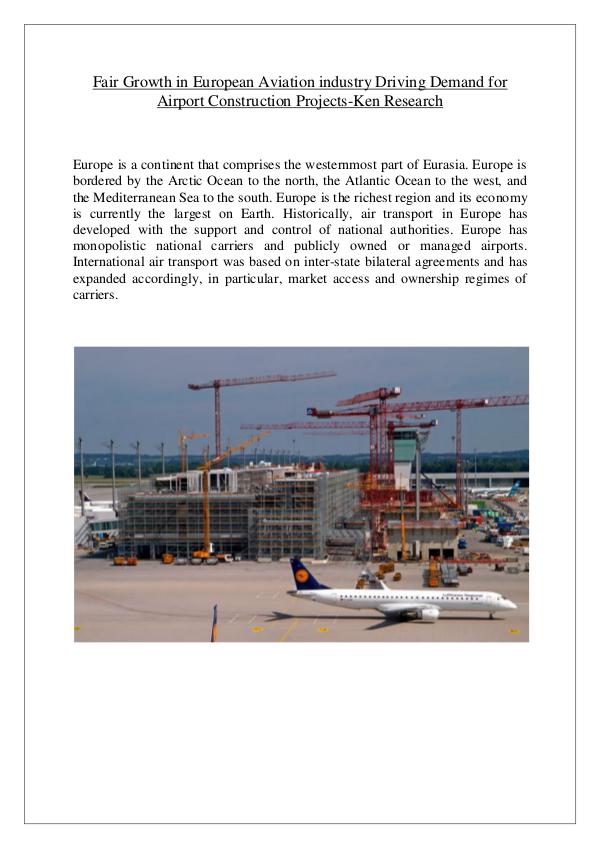 Market Research Report Europe aviation industry,Italy aviation sector,Fra