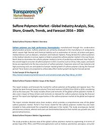 Sulfone Polymers Market Size, Share, Trends and Forecasts To 2024