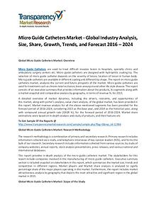 Micro Guide Catheters Market Growth, Price, Demand, and Analysis 2016