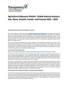 Agricultural Adjuvants Market Trends, Growth, Price and Analysis