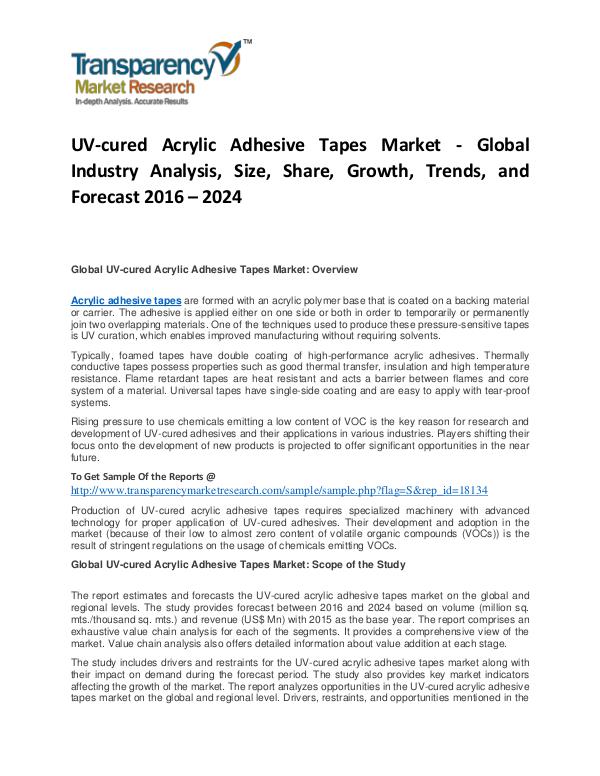 UV-cured Acrylic Adhesive Tapes Market Trends and Forecast UV-cured Acrylic Adhesive Tapes Market