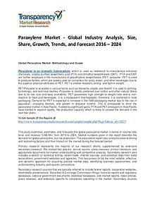 Paraxylene Market Trends, Growth, Analysis and Forecasts To 2024