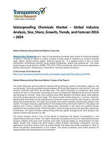 Waterproofing Chemicals Market Trends, Growth, Analysis and Forecasts