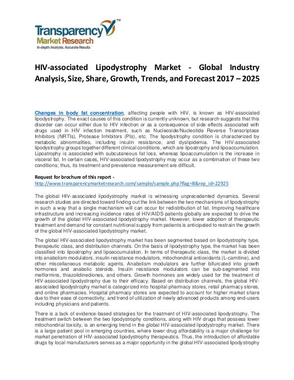 HIV-associated Lipodystrophy Market Growth, Price and Forecast HIV-associated Lipodystrophy Market - Global Indus